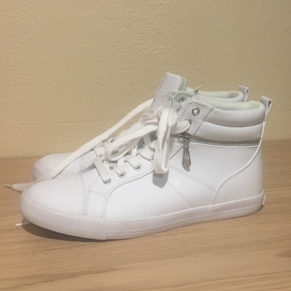 guess white high tops